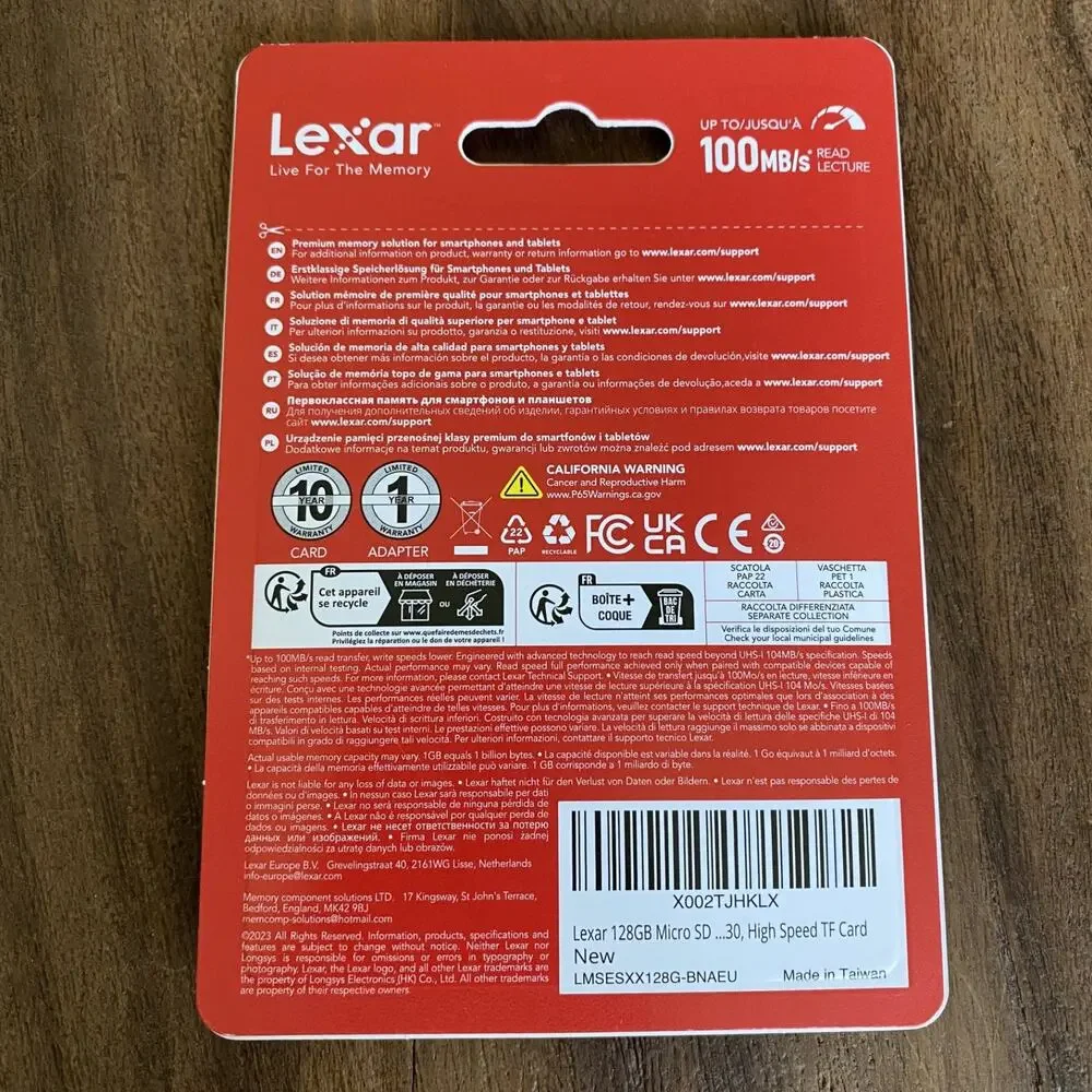 2 New Lexar E-Series 128GB Micro SD Card microSDXC UHS-I W/ Adapter